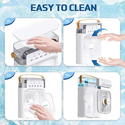 HydroChill Pro – Portable 3-in-1 Mini Air Cooler & Humidifier (Instant Personal Cooling)