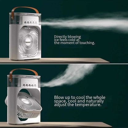 HydroChill Pro – Portable 3-in-1 Mini Air Cooler & Humidifier (Instant Personal Cooling)