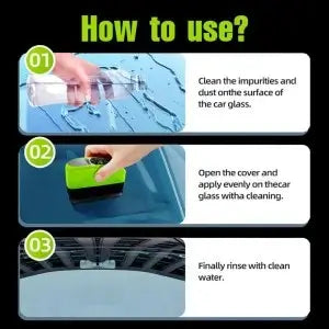 GlassFix™ Car Oil Film Cleaning Brush Wind Screen Cleaner for Car Care